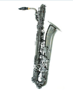 New E Flat Baritone Saxophone Black Nickel Surface Professional Brass Musical Instruments Sax Free Shipping