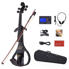 Load image into Gallery viewer, ammoon VE-209 Full Size 4/4 Silent Electric Violin Solid Wood Maple with Bow Hard Case Tuner Headphone Rosin Audio Cable Strings
