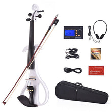 Load image into Gallery viewer, ammoon VE-209 Full Size 4/4 Silent Electric Violin Solid Wood Maple with Bow Hard Case Tuner Headphone Rosin Audio Cable Strings
