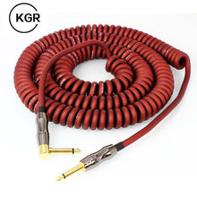 Load image into Gallery viewer, Vintage Coiled Guitar Cable meter Bass Cable Electric Guitar Cable Spring instrument
