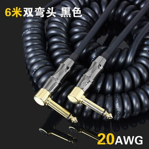 Vintage Coiled Guitar Cable meter Bass Cable Electric Guitar Cable Spring instrument