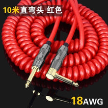 Load image into Gallery viewer, Vintage Coiled Guitar Cable meter Bass Cable Electric Guitar Cable Spring instrument
