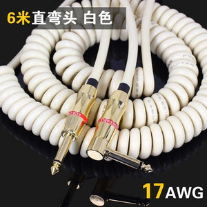 Vintage Coiled Guitar Cable meter Bass Cable Electric Guitar Cable Spring instrument