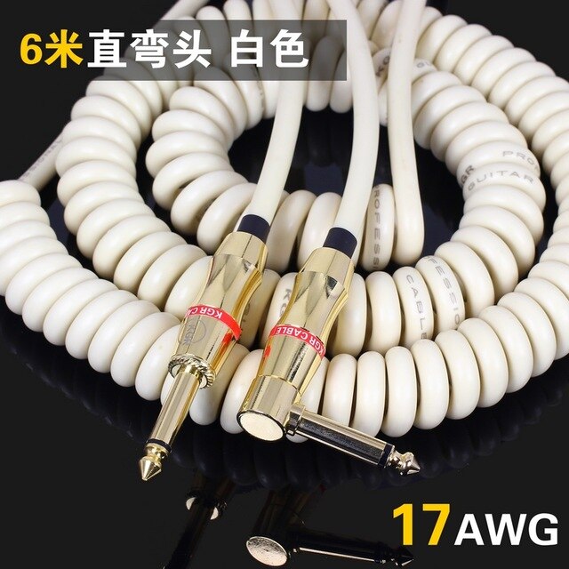 Vintage Coiled Guitar Cable meter Bass Cable Electric Guitar Cable Spring instrument