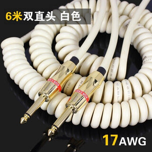 Vintage Coiled Guitar Cable meter Bass Cable Electric Guitar Cable Spring instrument