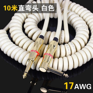 Vintage Coiled Guitar Cable meter Bass Cable Electric Guitar Cable Spring instrument