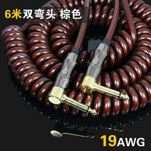 Load image into Gallery viewer, Vintage Coiled Guitar Cable meter Bass Cable Electric Guitar Cable Spring instrument
