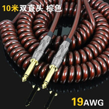 Load image into Gallery viewer, Vintage Coiled Guitar Cable meter Bass Cable Electric Guitar Cable Spring instrument
