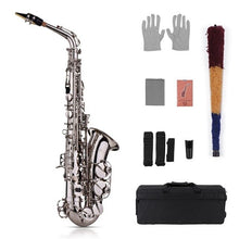 Load image into Gallery viewer, Muslady Eb Alto Saxophone Sax Brass Lacquered Gold 802 Key Type Sax Musical Instruments with Padded Carry Case Gloves
