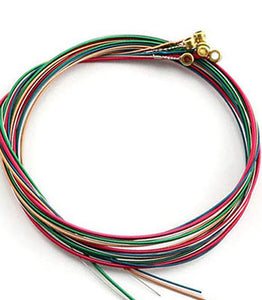 6pcs/set Acoustic Guitar String Gauge Stable Accessories Sound Folk Durable For Musical Instruments Electric Bass Colorful
