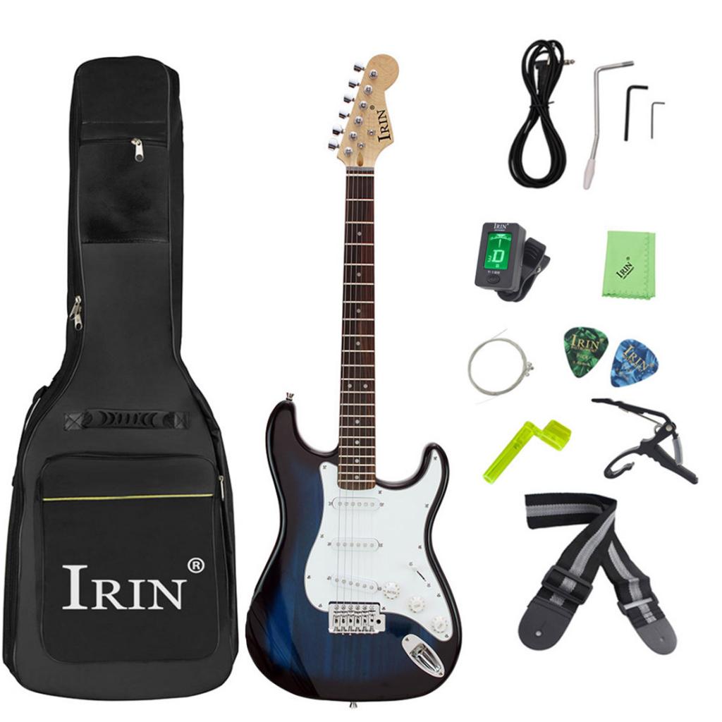 Beginners Students Electric Guitar with Bag Case Strap Tuner Strings Capo