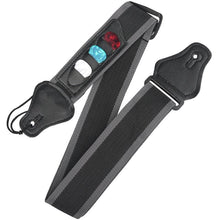 Load image into Gallery viewer, Adjustable Guitar Strap Belt Leather Guitar Strap with 3 Plectrums Guitar Pick Holders Electric Acoustic Bass Guitar Accessories

