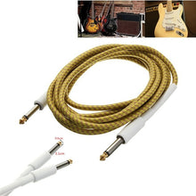 Load image into Gallery viewer, Guitar Bass Musical Instrument Audio Cable 6.35mm*3m 1/4&quot; Mono Male To Male Audio Guitar Cable Braided Connecting Wire Cord
