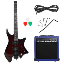 Load image into Gallery viewer, Headless Electric Guitar Hawaiian Guitar Soprano Musical Instruments With Double-row Pickup Speaker Audio Cable Handle Wrench
