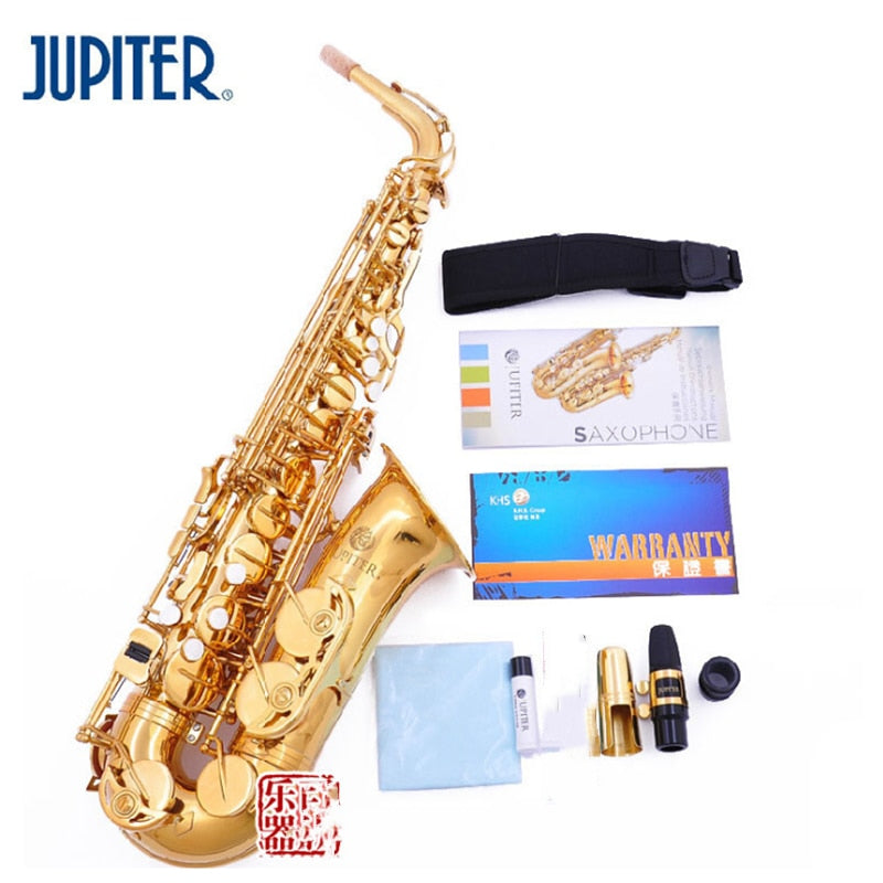 JUPITER JAS-769 New Arrival Alto Eb Tune Saxophone Brass Musical Instrument Gold Lacquer Sax With Case Mouthpiece Free Shipping