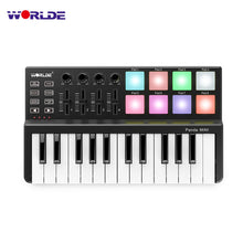 Load image into Gallery viewer, Hot WORLDE Panda MIDI Keyboard MIDI controller and Drum Pad MINI 25-Key

