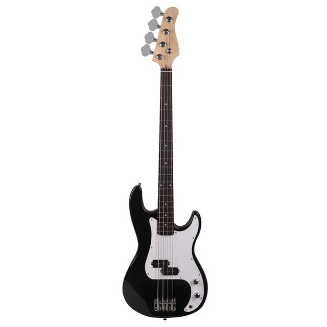 Exquisite Burning Fire Style Electric Bass Guitar Black Suitable For Beginners and Novices Home Teaching Dropshipping