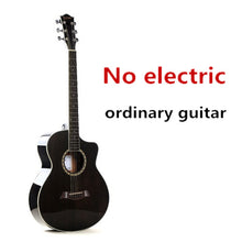 Load image into Gallery viewer, Guitar Acoustic Electric Mahogany Steel-String 40 Inches A-Body Guitarra 6 Strings Folk Pop Cutaway High Gloss Pickup Blue Black
