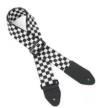 Load image into Gallery viewer, 1pc Adjustable Ukulele Strap Black White Plaid Acoustic Guitar Strap Belt Ukulele Bass Guitar Part Accessories
