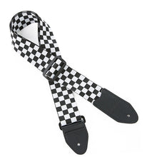 Load image into Gallery viewer, 1pc Adjustable Ukulele Strap Black White Plaid Acoustic Guitar Strap Belt Ukulele Bass Guitar Part Accessories
