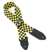 Load image into Gallery viewer, 1pc Adjustable Ukulele Strap Black White Plaid Acoustic Guitar Strap Belt Ukulele Bass Guitar Part Accessories
