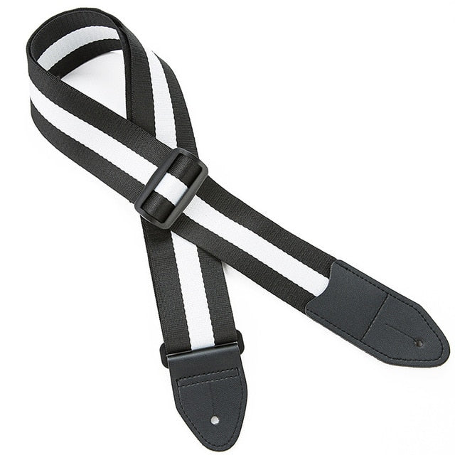 1pc Adjustable Ukulele Strap Black White Plaid Acoustic Guitar Strap Belt Ukulele Bass Guitar Part Accessories