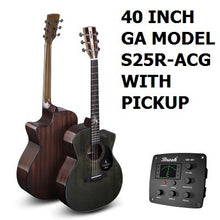 Load image into Gallery viewer, 40inch Spruce Solid Top acoustic guitar 41inch GA D folk guiar solid top wood guitar with pickup fingerboard guitar safe package
