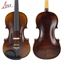 Load image into Gallery viewer, TLY Master Handmade Antique Violin Nature Flamed Maple Acoustic Violin Full Size 1/4,1/2,3/4,4/4 Ebony Parts w/ Case Bow Rosin

