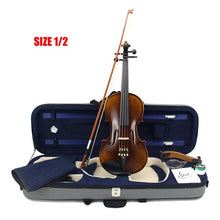 Load image into Gallery viewer, TLY Master Handmade Antique Violin Nature Flamed Maple Acoustic Violin Full Size 1/4,1/2,3/4,4/4 Ebony Parts w/ Case Bow Rosin
